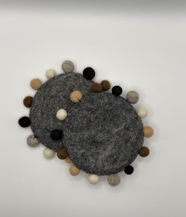 Pebble Halo Coaster Ash Grey