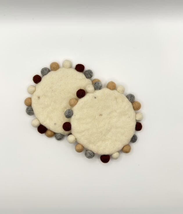 Pebble Halo Coaster Sand Stone