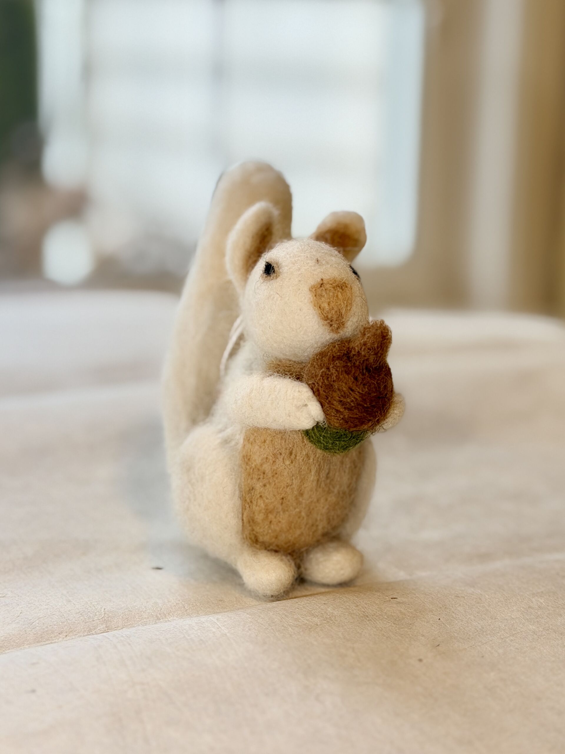 acorn-felt-squirrel-figurine