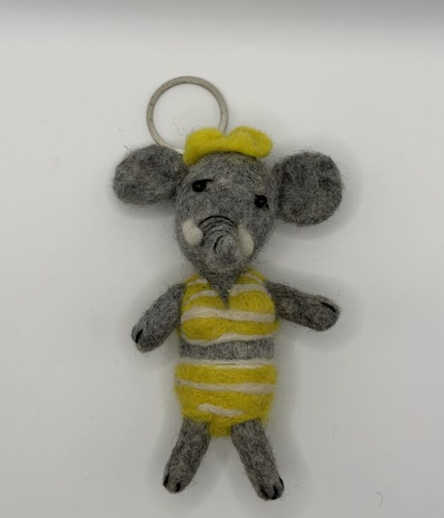 Bumble Ellie Elephant Felt Keyring