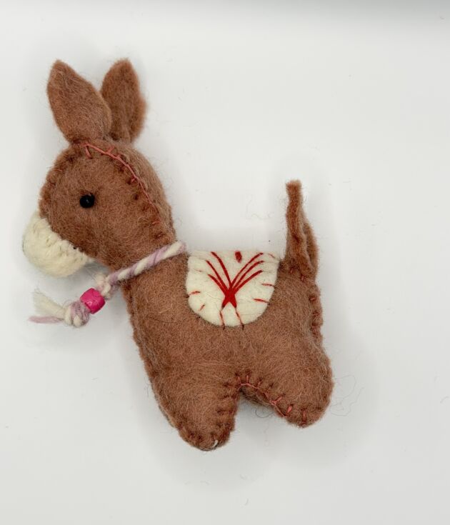 Cinnamon Llama Felt Ornament