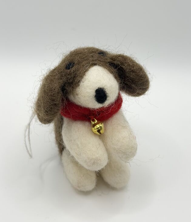 Floppy Ear Felt Puppy Ornament