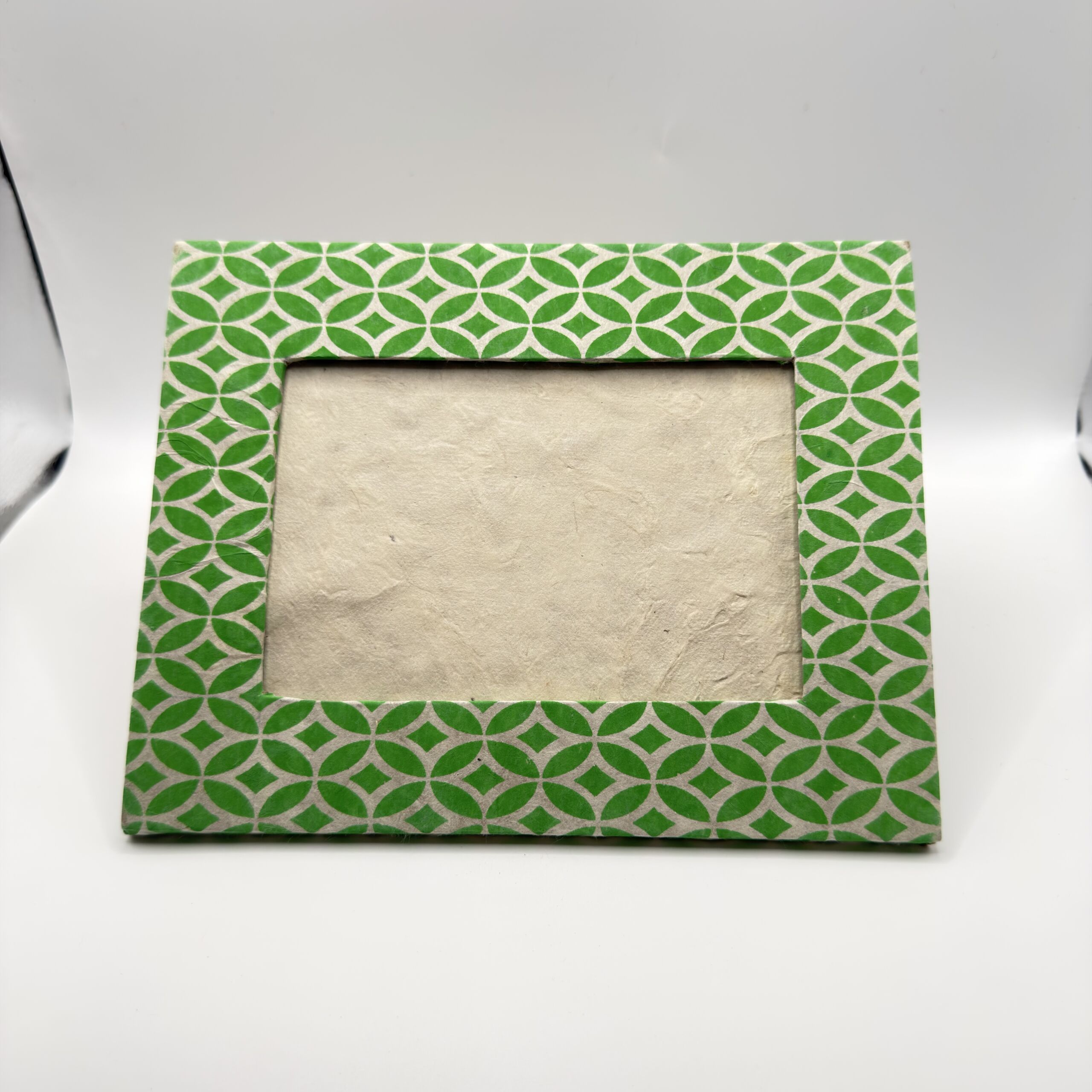 green-geometric-lokta-picture-frame