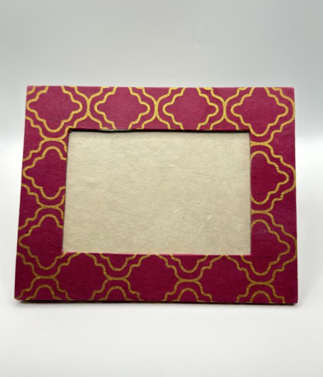 Magenta Gold Lokta Picture Frame