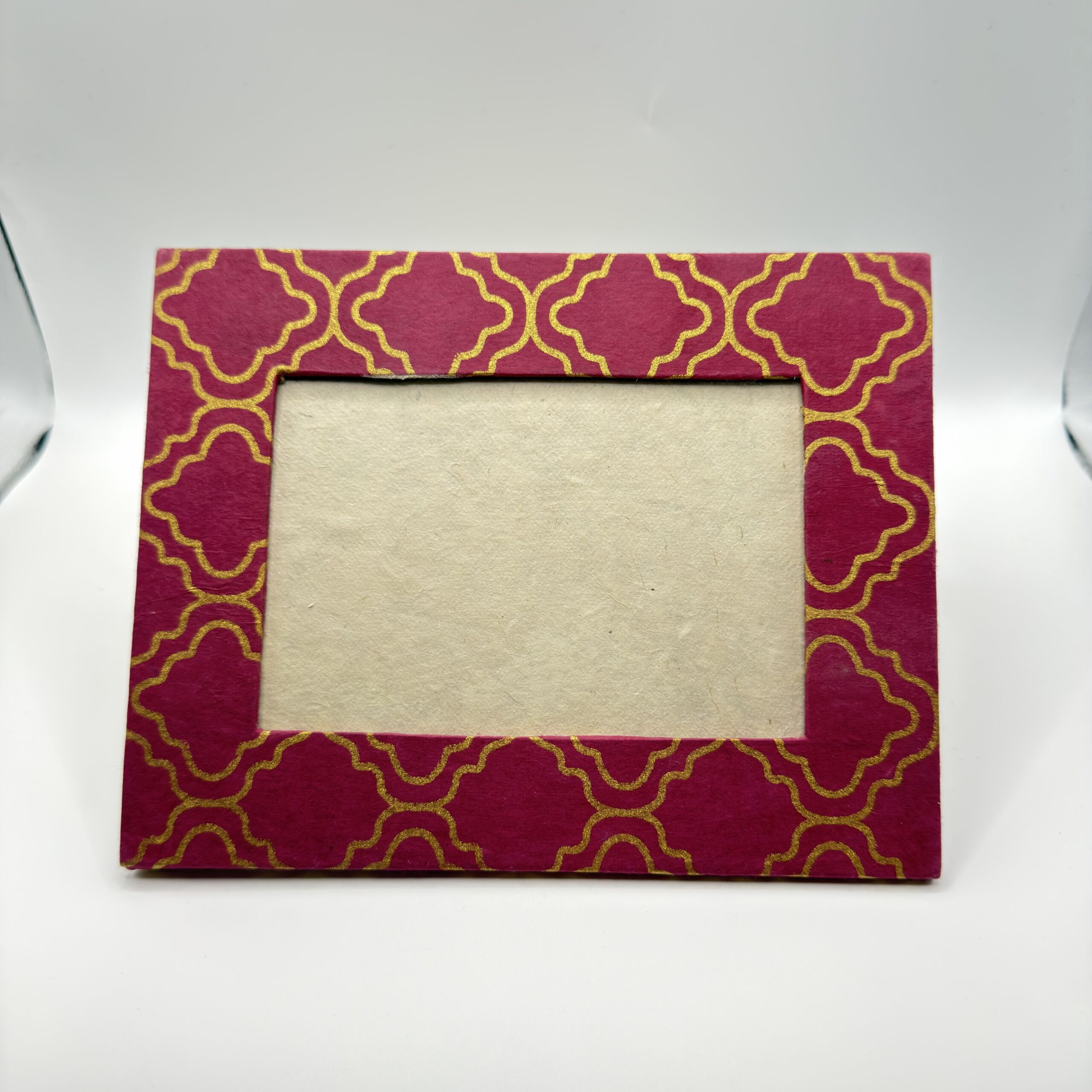magenta-gold-lokta-picture-frame