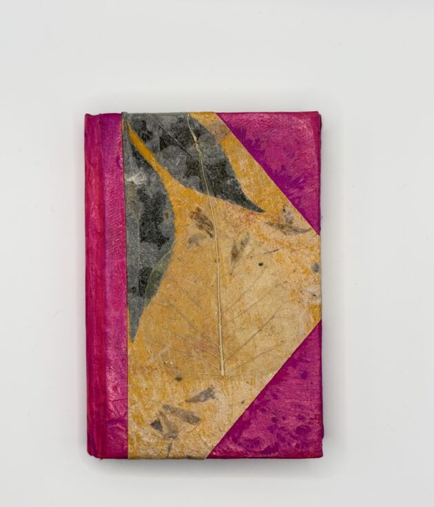 Magenta Leaf Lokta Notebook