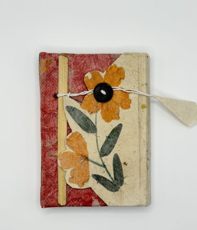 Marigold Bloom Lokta Button Journal