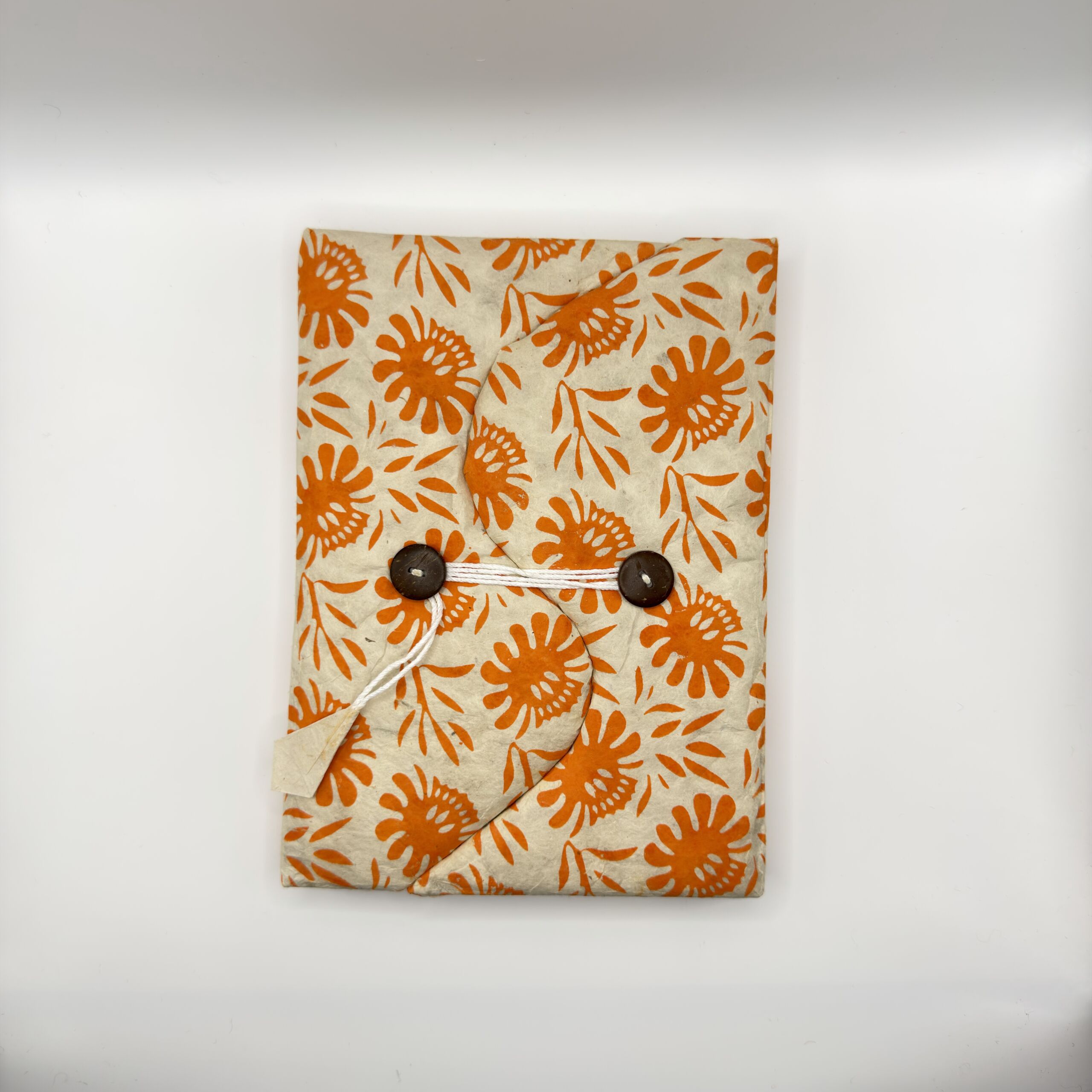 orange-daisy-lokta-button-notebook