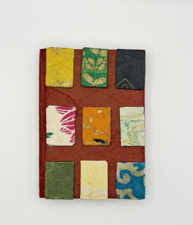 Patchwork Square Lokta Notebook