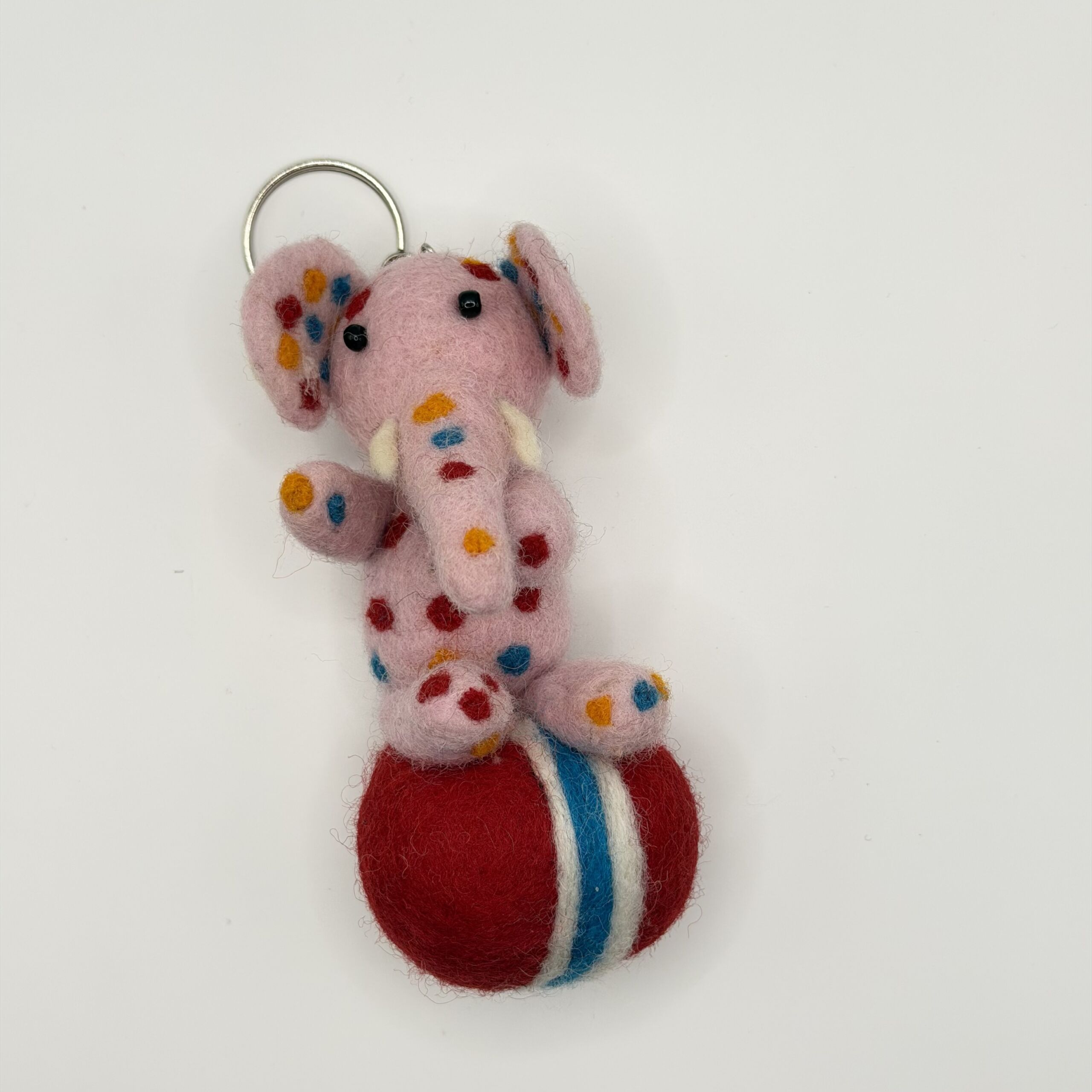 polka-dot-elephant-felt-keyring