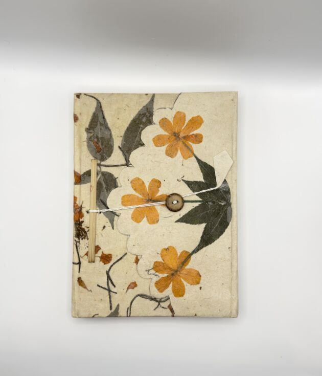 Pressed Daisy Lokta Notebook