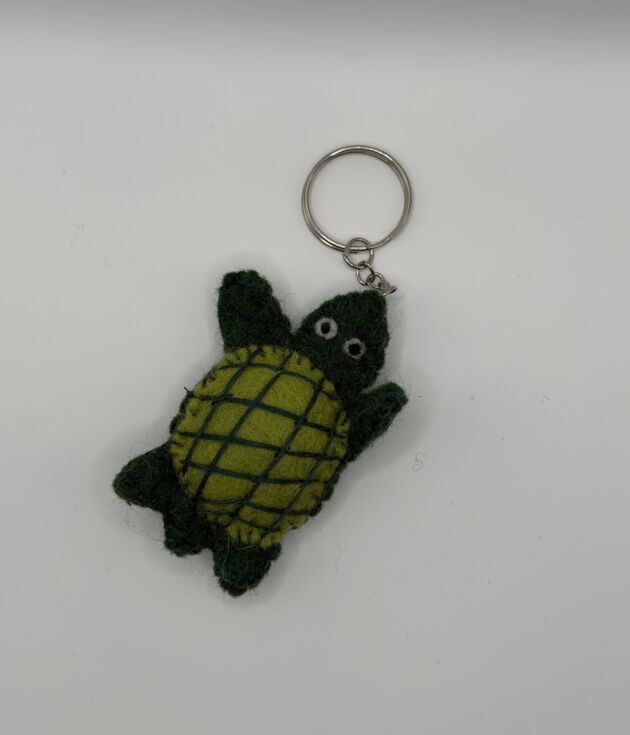 Shelly Turtle Felt Keyring