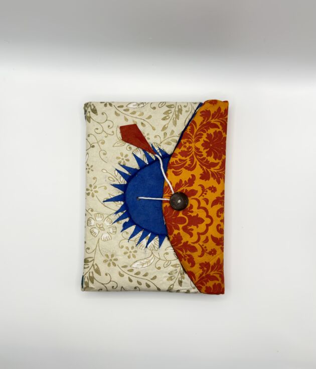 Sunburst Patchwork Lokta Button Notebook
