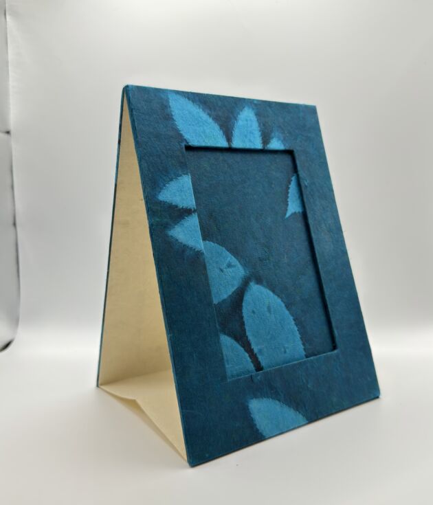 Teal Leaf Lokta Picture Frame